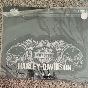 Harley-Davidson Black and White Skull Emblem